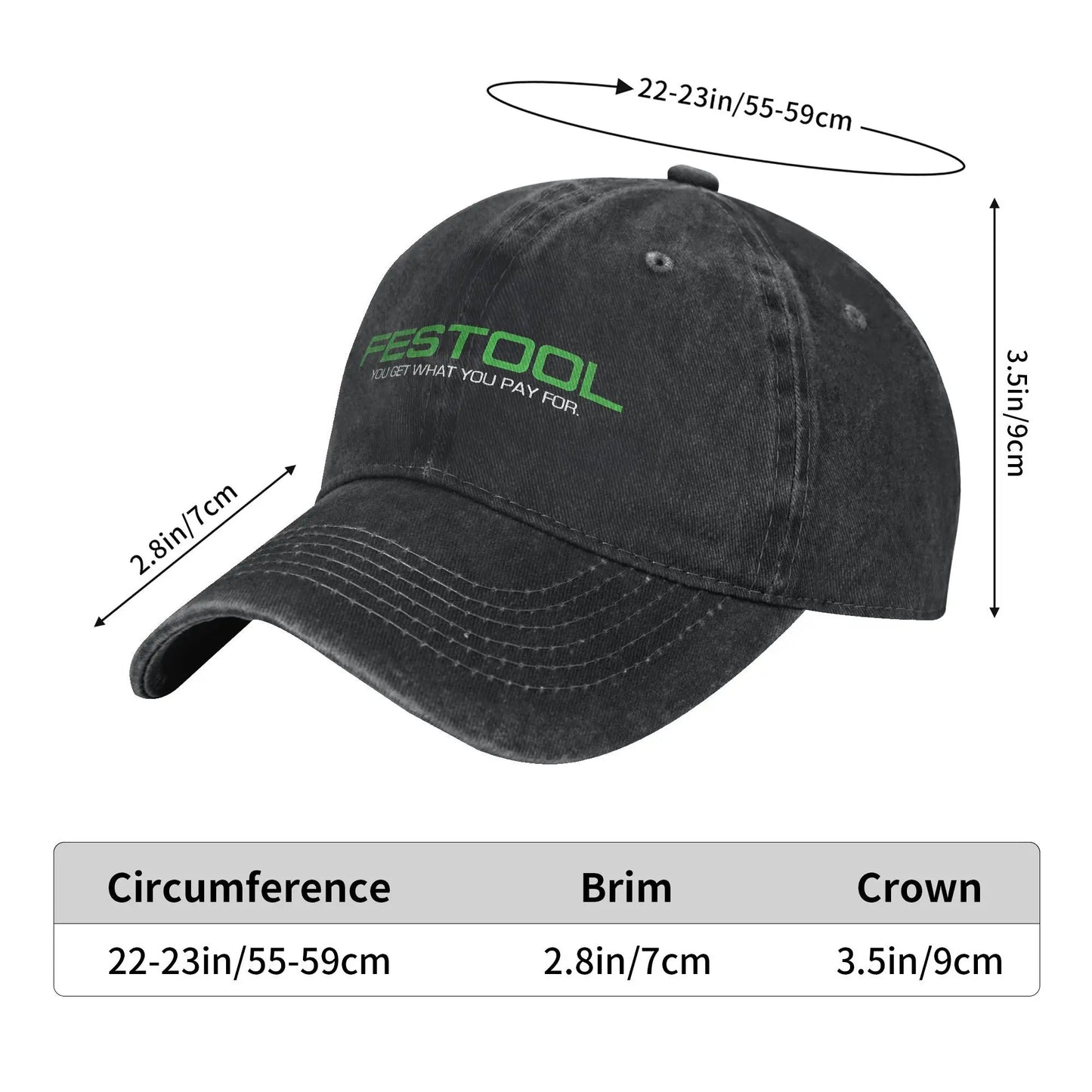 Festool Washed Baseball Cap Classic Sun Hip Hop Hats Baseball Caps