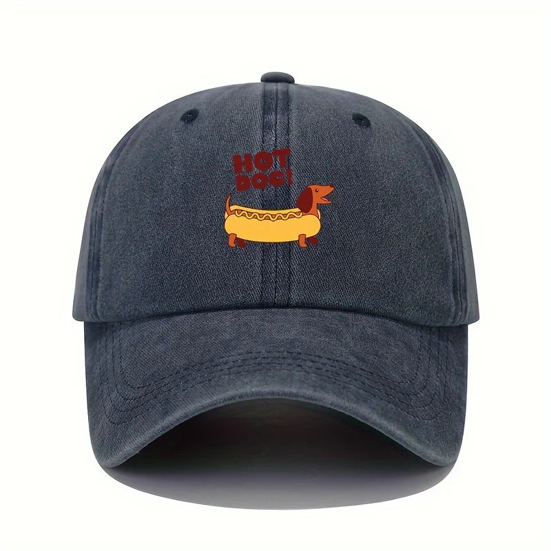 Fun Hot Dog Printed Baseball Hat