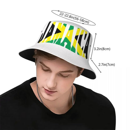 Jamaica Flag Fisherman Cap Hip Hop Gorras Summer Unisex Printing Bucket Hat