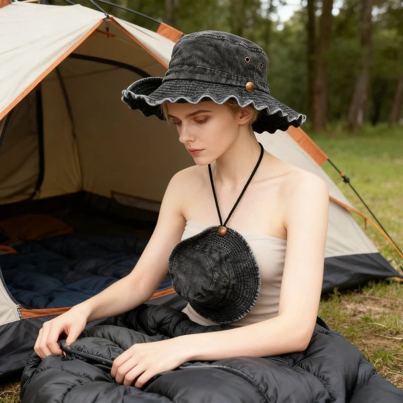 1pc Unisex Solid Color Bucket Hat