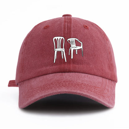 Chair Print Washed Baseball Cap