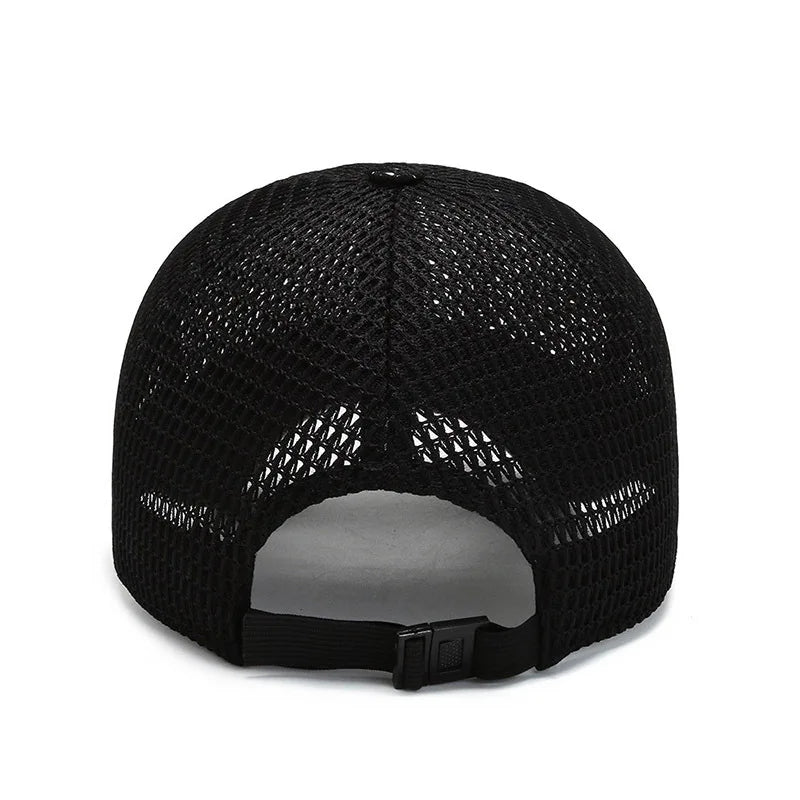 Men's Mesh Baseball Cap Breathable Summer Caps Outdoor Fishing Hats Bone Gorras