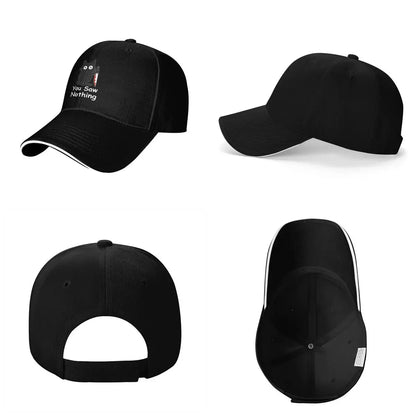 Black Cat Murder Cat You Saw Nothing Cap Fashion Casual Baseball Caps