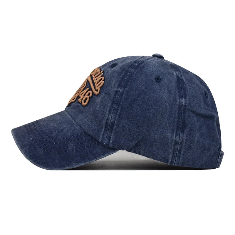 Cross-border New Cotton American Flag Distressed Washed Baseball Cap