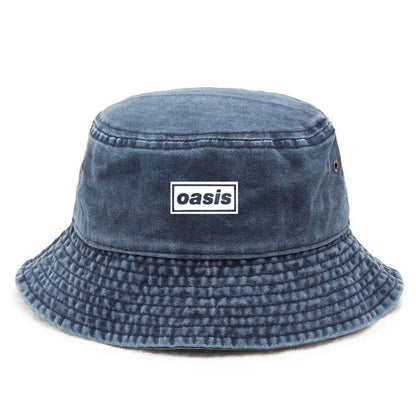 Vintage Oasis Bucket Hat Washed Fishing Hat for Men Women
