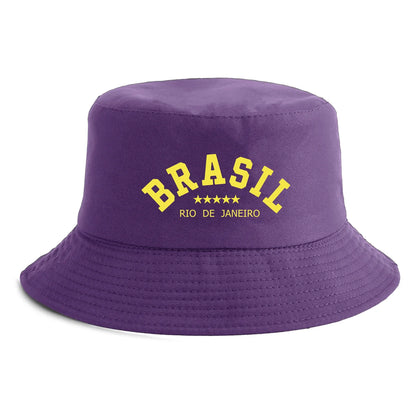 Unisex Brasil Rio de Janeiro Print Bucket Hat