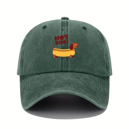 Fun Hot Dog Printed Baseball Hat