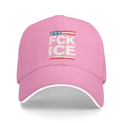 Retro Vintage F ICE US Flag Distressed Baseball Cap