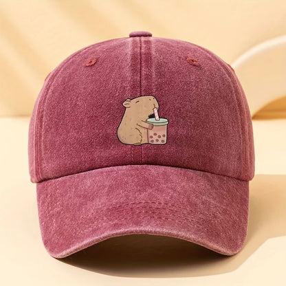 Cute Printed Baseball Cap With Fashionable Suitable For Men And Women