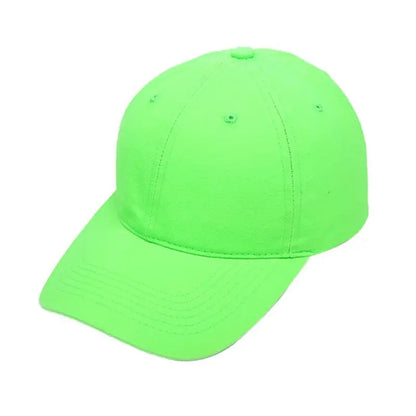Baseball Cap Unisex Athletic Low Plain Fluorescent Solid Color For Men Women