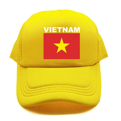 Vietnam Trucker Cap Summer Men Cool Country Flag Hat Baseball Cap