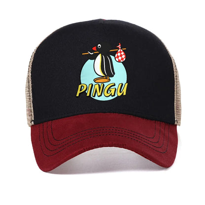 Men Penguin NUT Pingu Baseball Cap Series Cartoon Meme Kids 80s 90s
