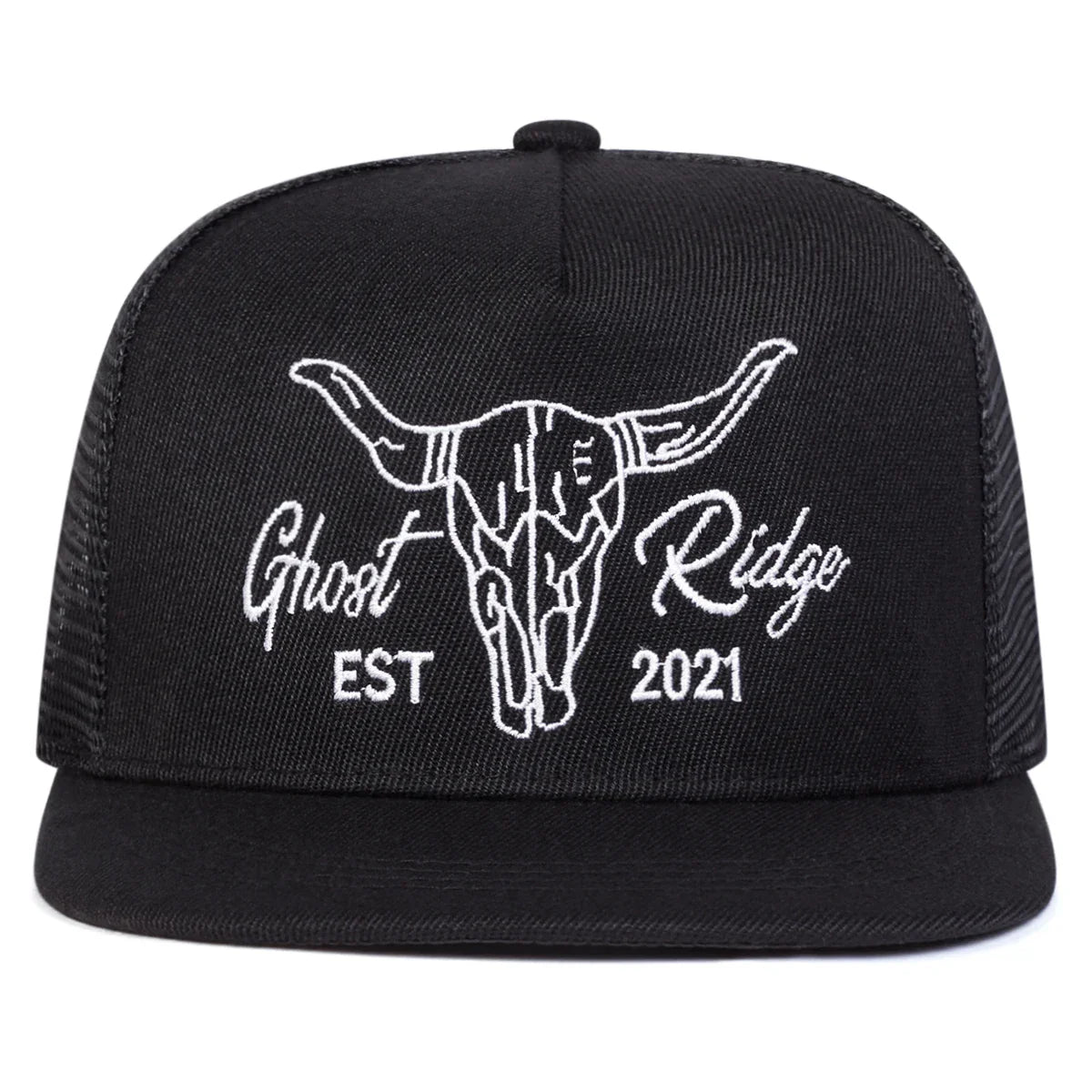 Unisex Ox Head Embroidery Hip-hop Net Hats