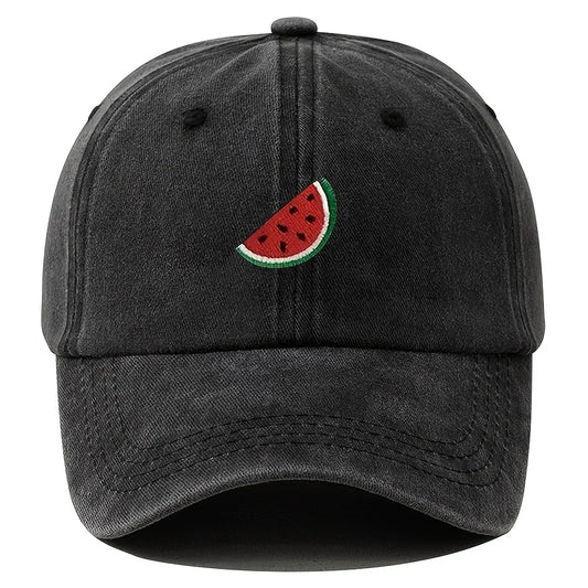 Four Season Baseball Cap With Watermelon Print Pattern For Both Men And Women