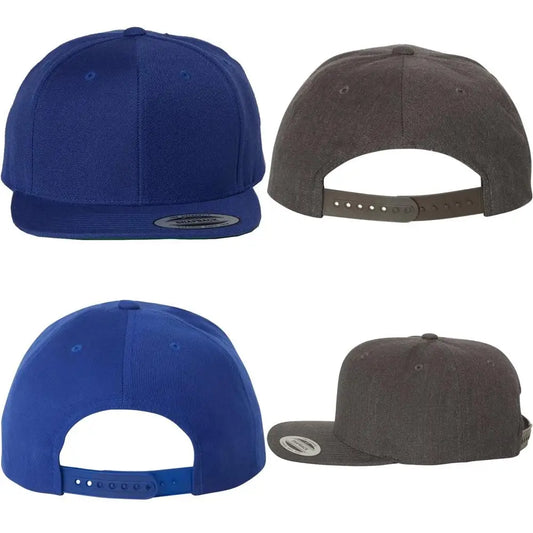Premium Six-Panel Flatbill Snapback Caps