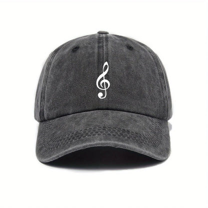 Music Note Printed Baseball Cap