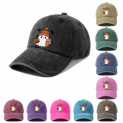 Winter Beanie Ghost Graphic Baseball Cap