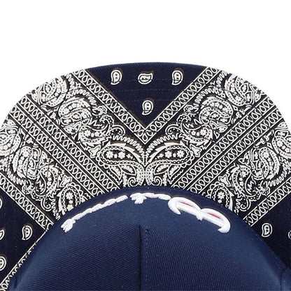 Unisex Letter Embroidery Geometric Printing Snapback Cap