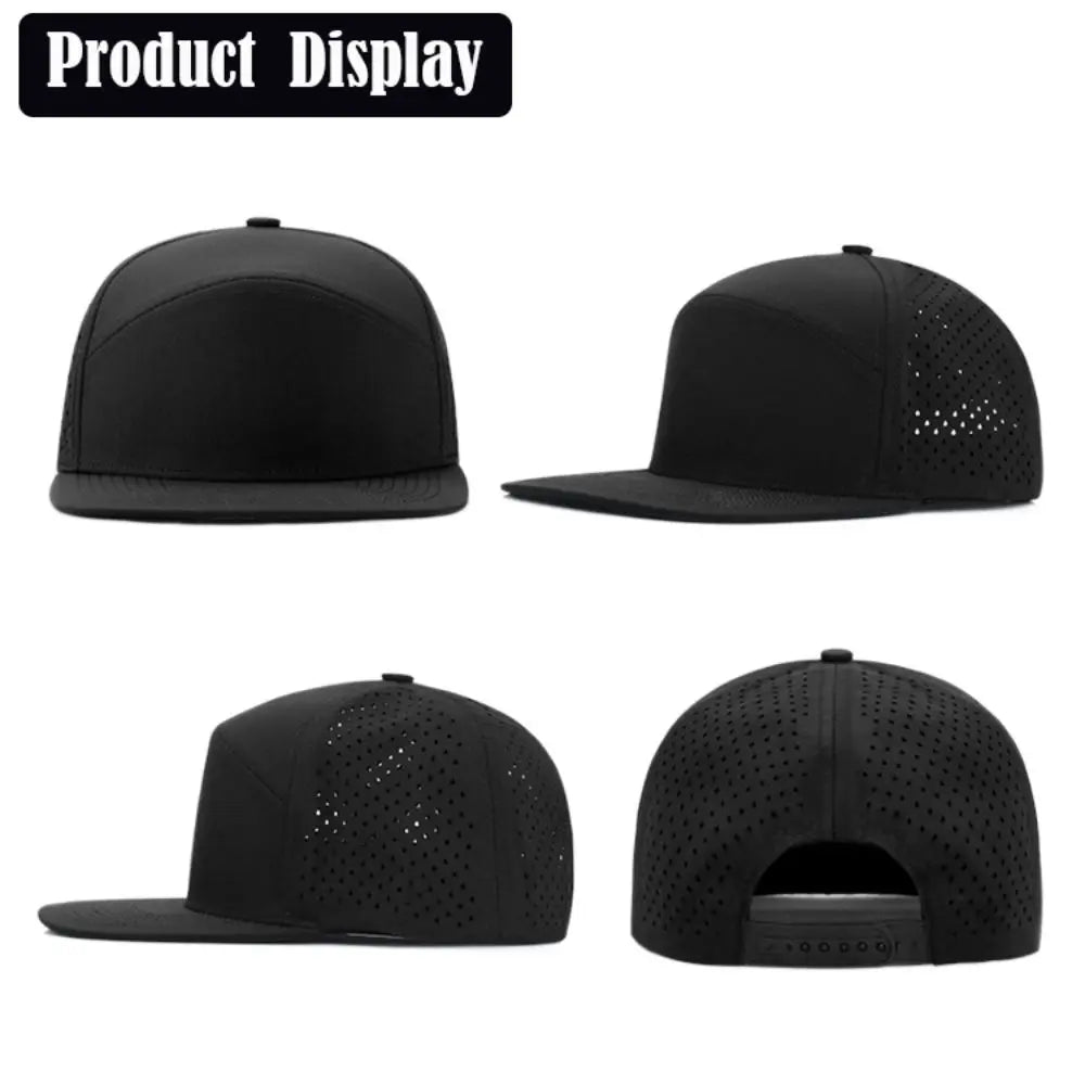 High Quality Solid Color Snapback Cap Adjustable Breathable Hip-Hop Hat Visor Hat Unisex