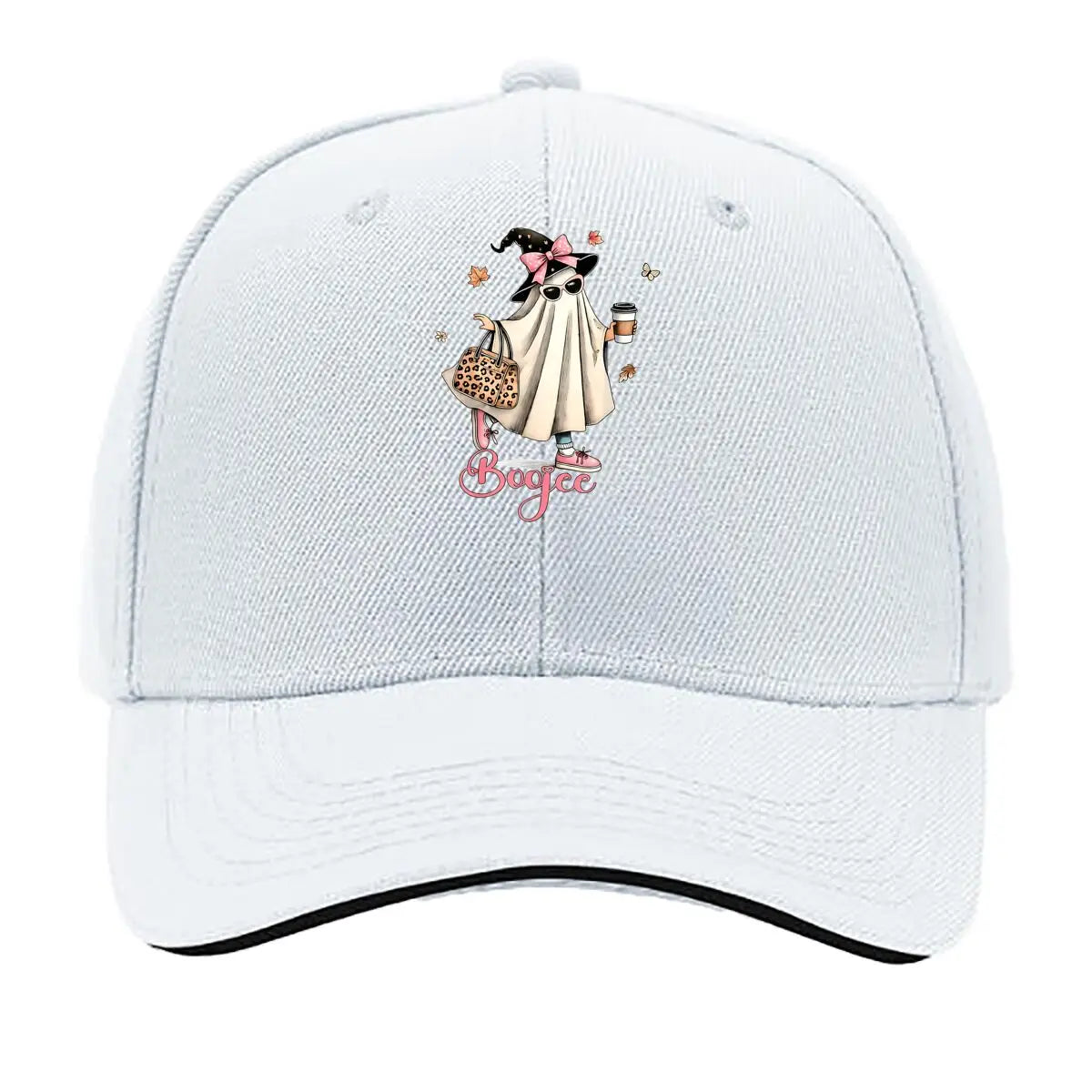 Boojee Halloween Ghost Leopard Bag Coffee Sandwich Baseball Cap