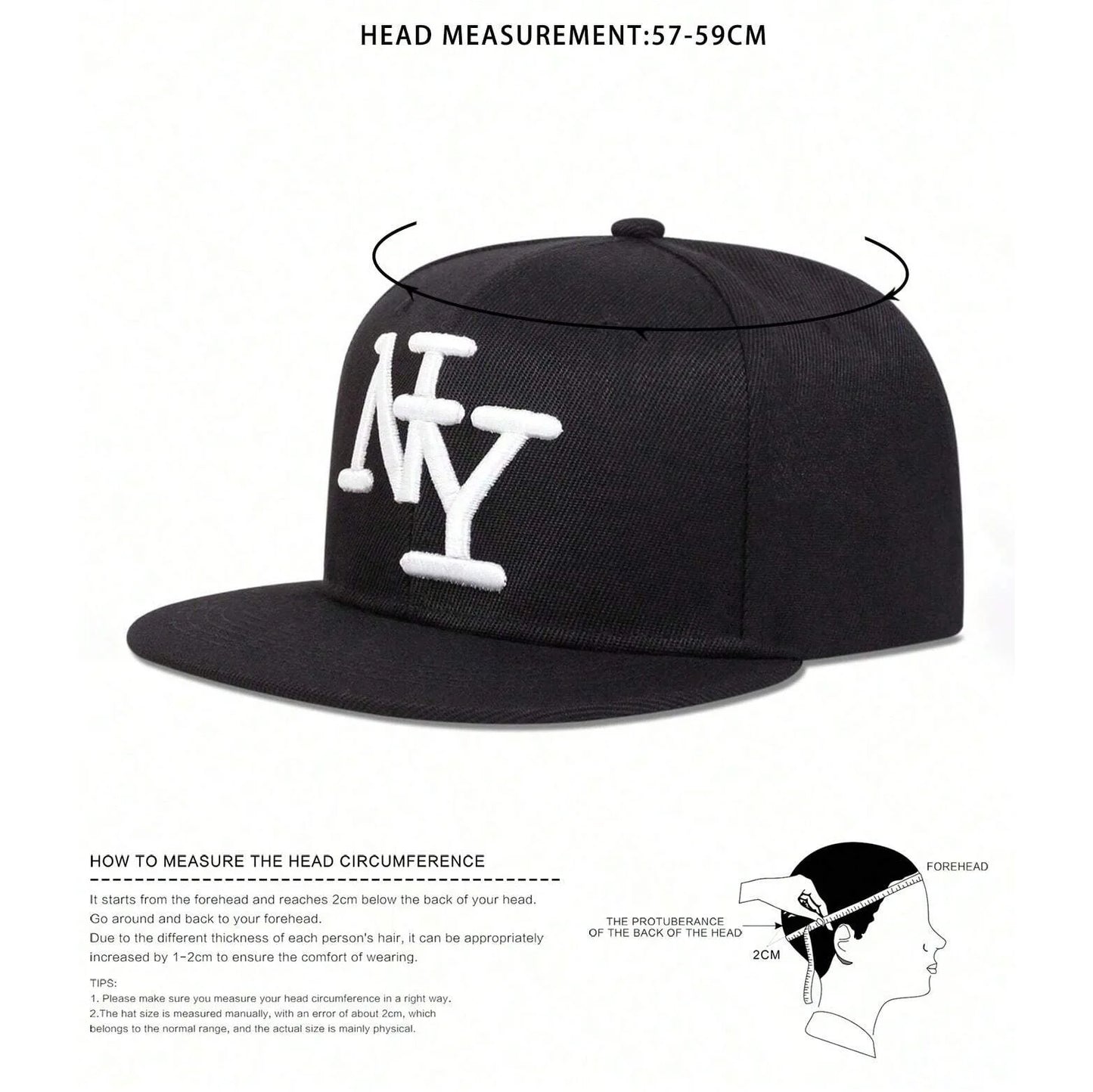 3D Letter Embroidery Baseball Cap Fashion Hip Hop Flat Brim Outdoor