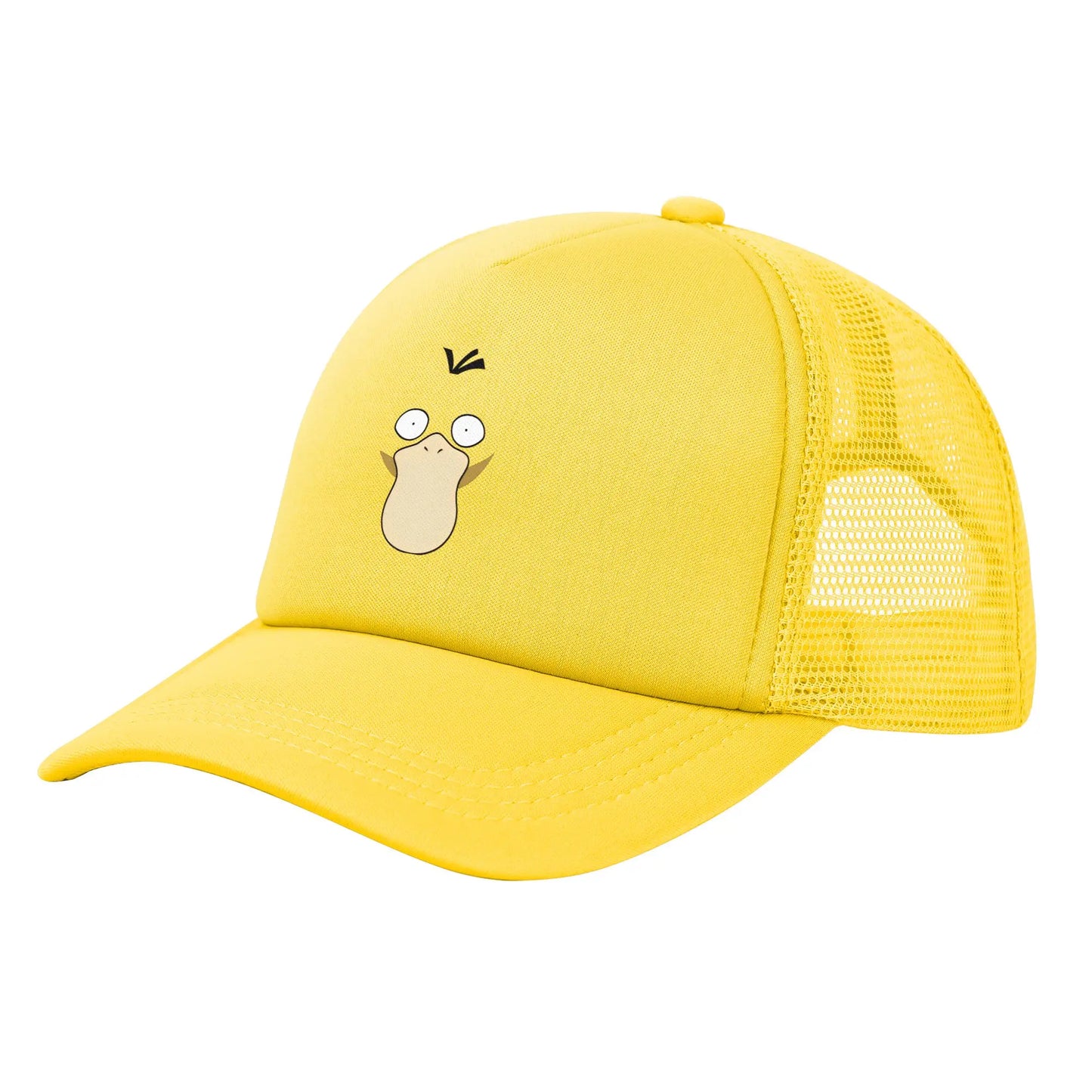 Pokemoned Yellow Duck Psyduck Trucker Caps Mesh Baseball Cap