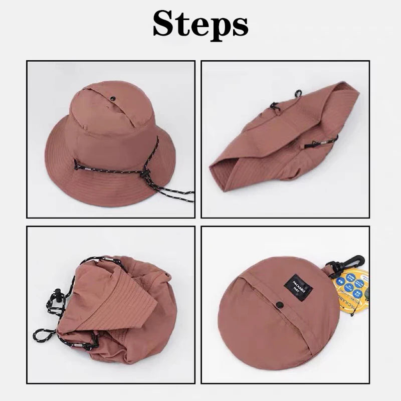 Quick Drying Fisherman Caps Women Men Summer Outdoor Beach Panama Hats Waterproof Camping