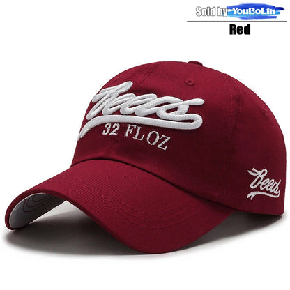Letters 3D Embroidery Cotton Adjustable Baseball Cap