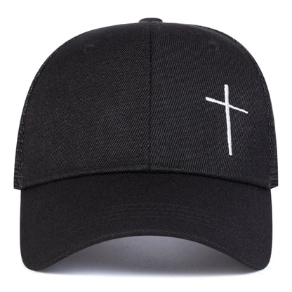 Unisex Cross Embroidery Baseball Caps