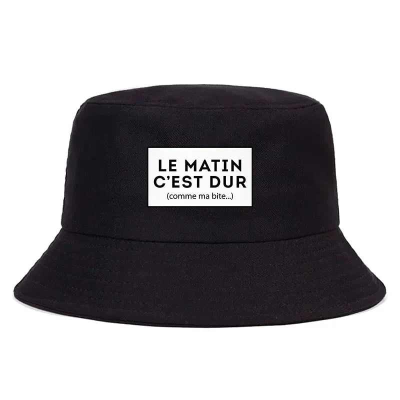 Le Matin C'est Dur Comme Ma Bite Reversible Bucket Hat