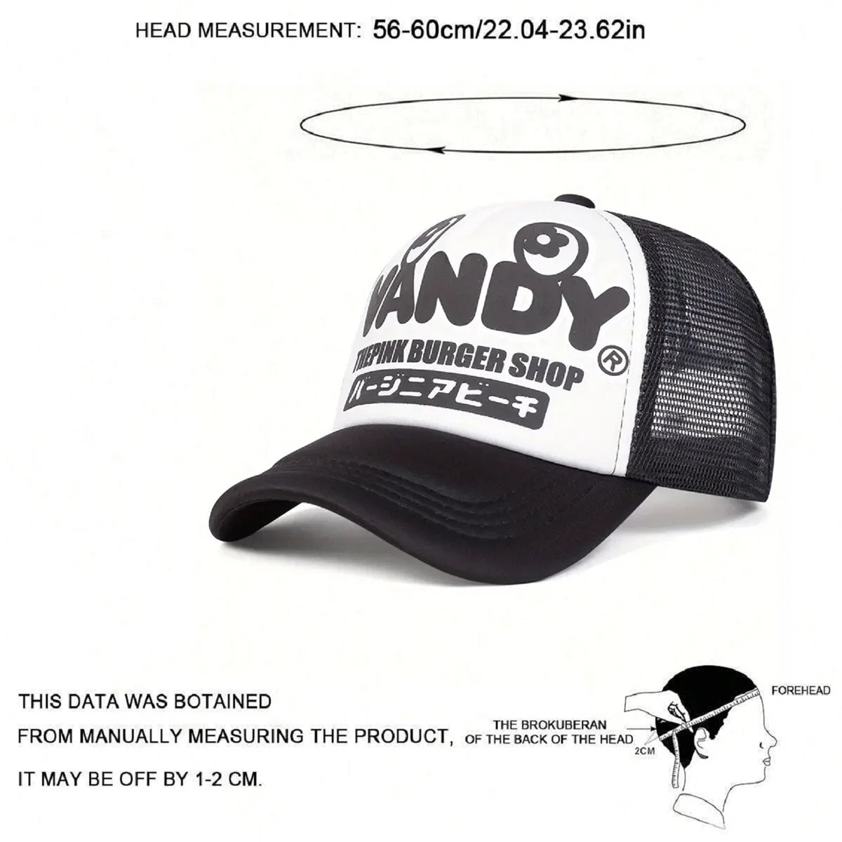 VANDY Japanese Printed Men's Mesh Cap Baseball Cap Hip-Hop Cap Women's