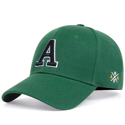 Unisex Simple Letter A Embroidery Baseball Caps Spring and Autumn Outdoor