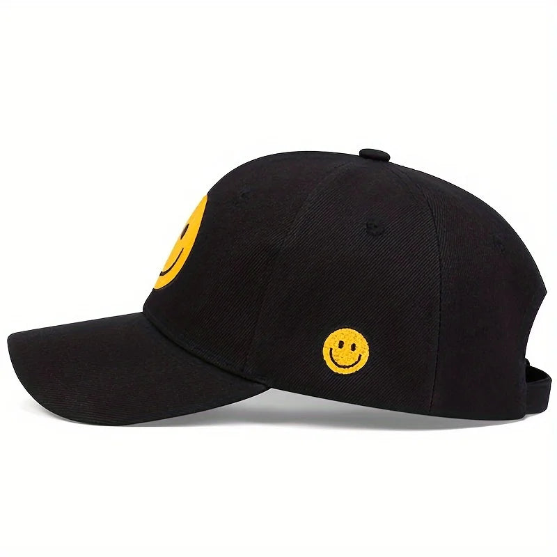 Unisex Smiling Face Embroidery Baseball Caps
