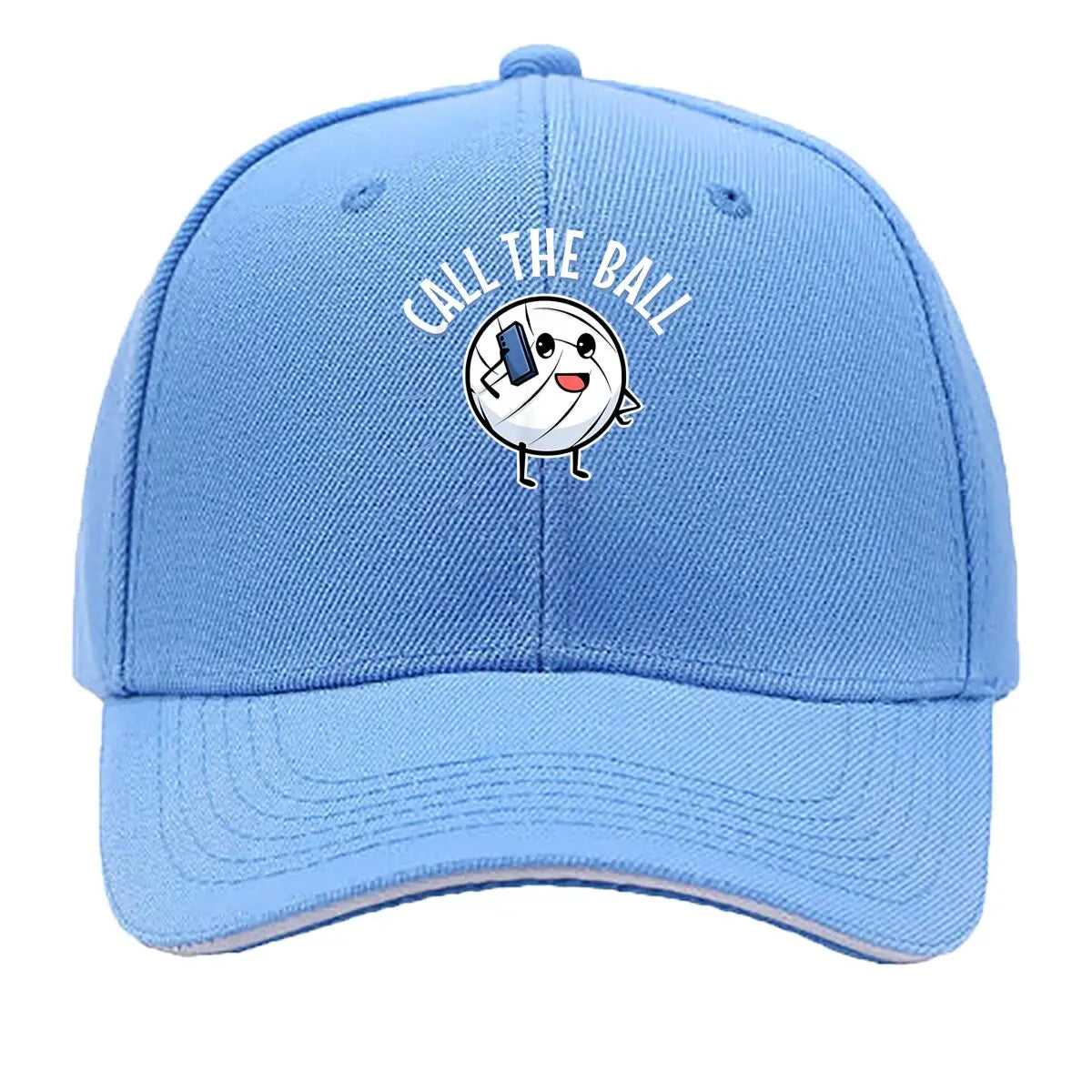 Call The Ball Volleyball Cartoon Black Sandwich Baseball Cap