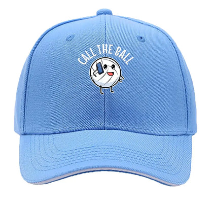 Call The Ball Volleyball Cartoon Black Sandwich Baseball Cap