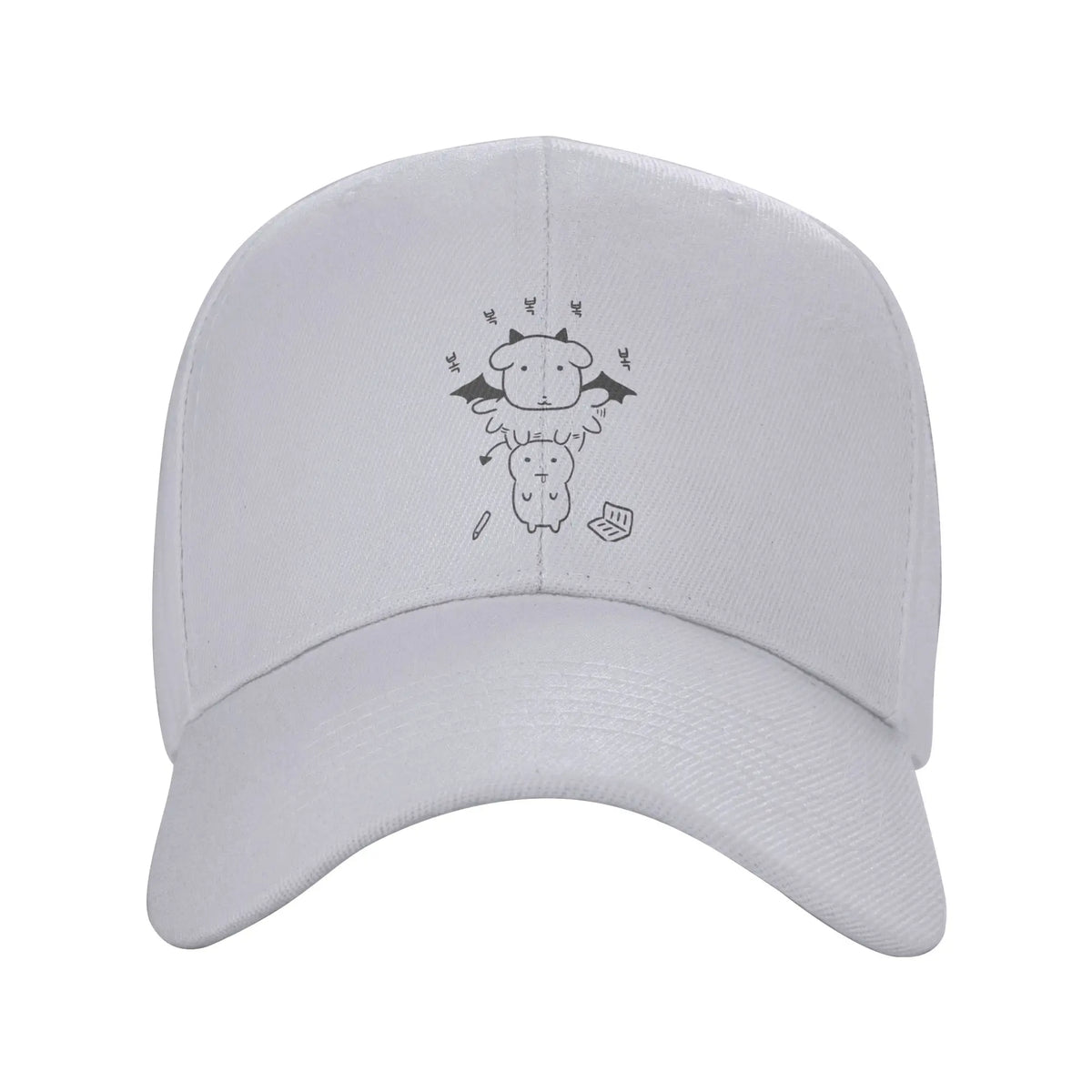 Summer Black Background Ghost Dog Dark Style Baseball Cap
