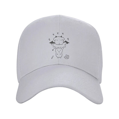 Summer Black Background Ghost Dog Dark Style Baseball Cap