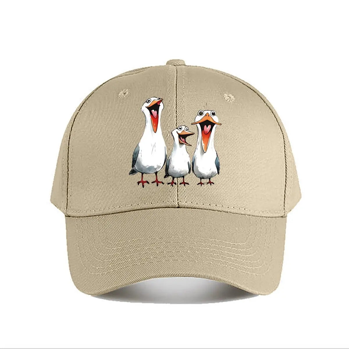 Three - Piece Cute Cartoon Seagull Plush Toy Set Baseball Cap