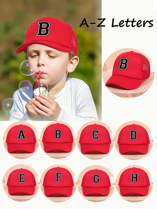 Children's Letter A-Z Sunshade Baseball Cap