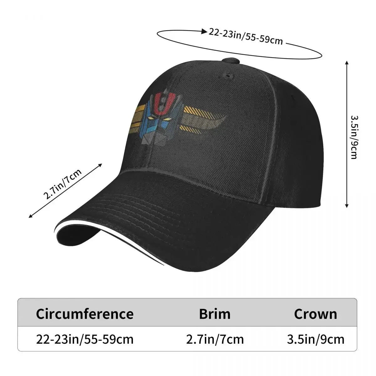 New 091b Wide UFO Robot Goldrake Grendizer Baseball Hat