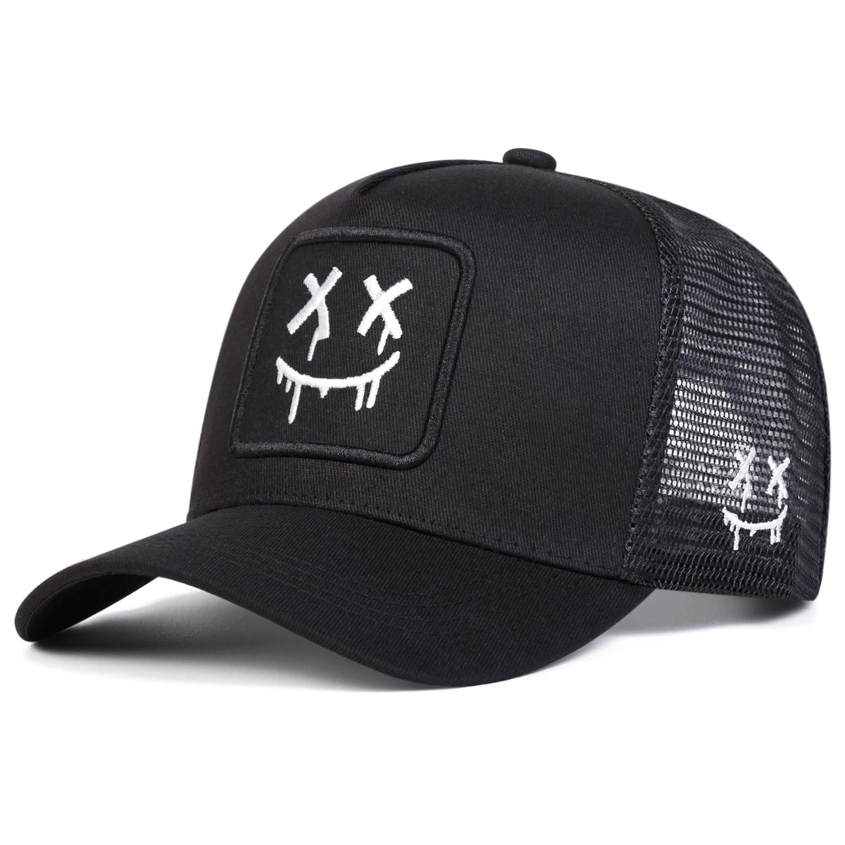 Unisex XX Smiling Face Embroidery Baseball Net Caps Spring Summer