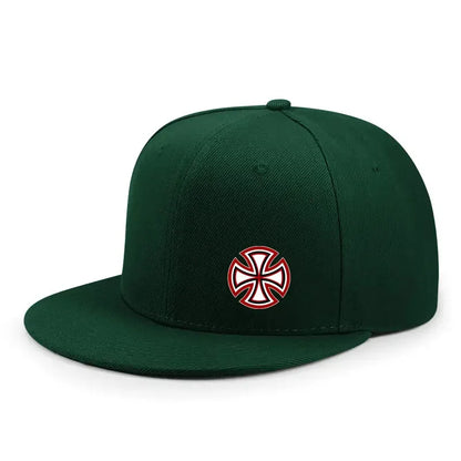 Printed Snowflake Pattern Flat Edge Snapback Cap