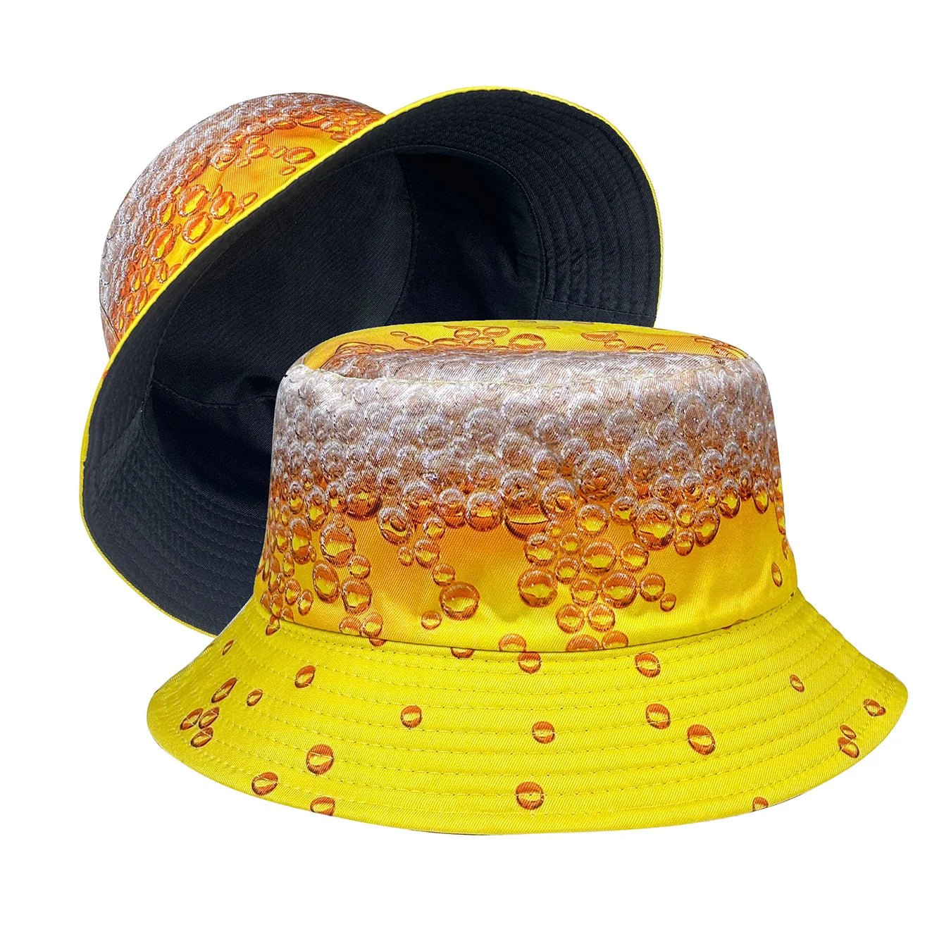 Yellow Beer Bubble Bucket Hat