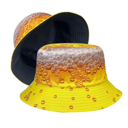 Yellow Beer Bubble Bucket Hat