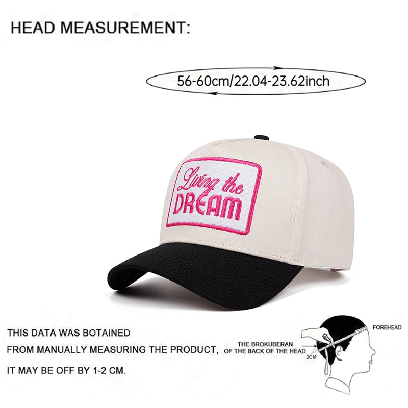 Fashionable Creative Baseball Hat Letter DREAM Embroidered Decorative Hat HipHop Hat