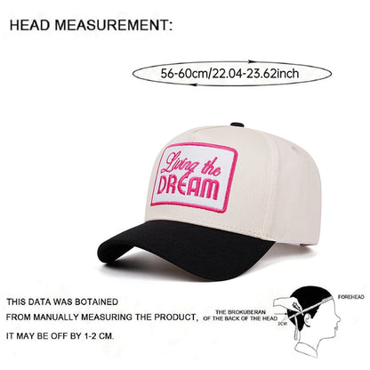 Fashionable Creative Baseball Hat Letter DREAM Embroidered Decorative Hat HipHop Hat