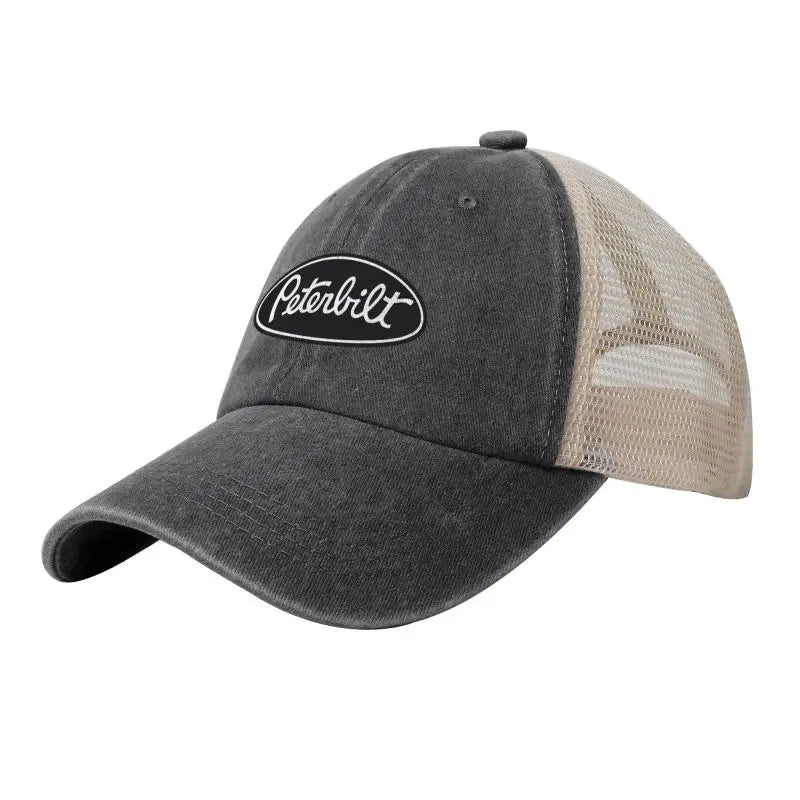 Peterbilt Truck Racing Print Mesh Baseball Caps