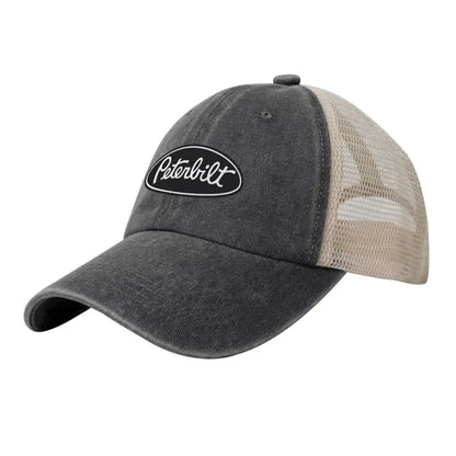Peterbilt Truck Racing Print Mesh Baseball Caps