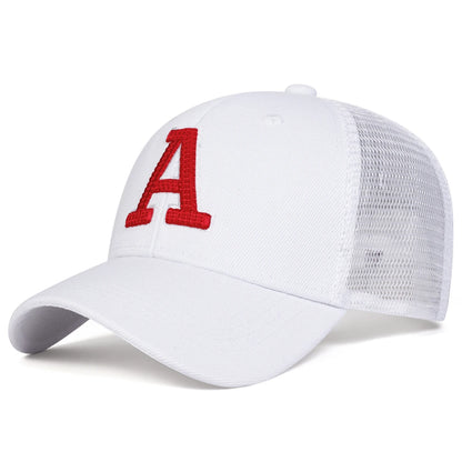 Unisex A Letter Embroidery Baseball Caps