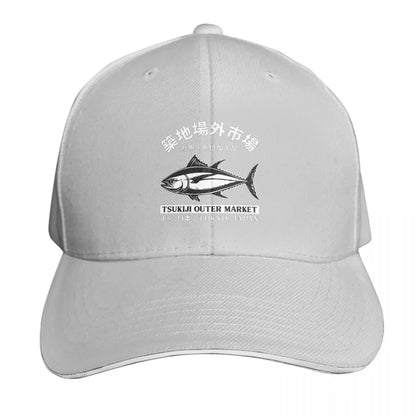 Japanense Tsukiji Fish Market Tokyo Japan Cap Fashion Casual Baseball Caps
